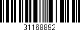Código de barras (EAN, GTIN, SKU, ISBN): '31168892'