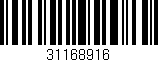 Código de barras (EAN, GTIN, SKU, ISBN): '31168916'