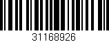 Código de barras (EAN, GTIN, SKU, ISBN): '31168926'