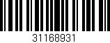 Código de barras (EAN, GTIN, SKU, ISBN): '31168931'