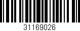 Código de barras (EAN, GTIN, SKU, ISBN): '31169026'