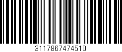 Código de barras (EAN, GTIN, SKU, ISBN): '3117867474510'