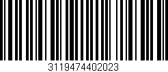Código de barras (EAN, GTIN, SKU, ISBN): '3119474402023'