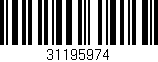 Código de barras (EAN, GTIN, SKU, ISBN): '31195974'