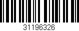 Código de barras (EAN, GTIN, SKU, ISBN): '31196326'