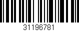 Código de barras (EAN, GTIN, SKU, ISBN): '31196781'