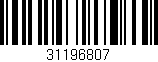 Código de barras (EAN, GTIN, SKU, ISBN): '31196807'