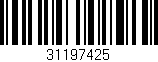 Código de barras (EAN, GTIN, SKU, ISBN): '31197425'