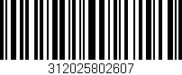 Código de barras (EAN, GTIN, SKU, ISBN): '312025802607'
