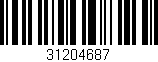 Código de barras (EAN, GTIN, SKU, ISBN): '31204687'
