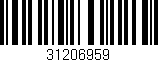 Código de barras (EAN, GTIN, SKU, ISBN): '31206959'