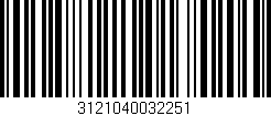 Código de barras (EAN, GTIN, SKU, ISBN): '3121040032251'