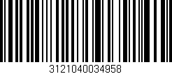 Código de barras (EAN, GTIN, SKU, ISBN): '3121040034958'