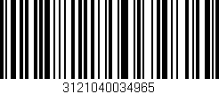Código de barras (EAN, GTIN, SKU, ISBN): '3121040034965'