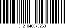 Código de barras (EAN, GTIN, SKU, ISBN): '3121040040263'