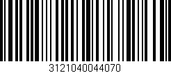 Código de barras (EAN, GTIN, SKU, ISBN): '3121040044070'