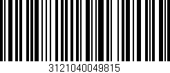 Código de barras (EAN, GTIN, SKU, ISBN): '3121040049815'