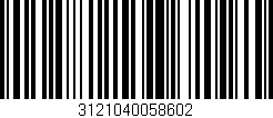Código de barras (EAN, GTIN, SKU, ISBN): '3121040058602'