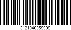 Código de barras (EAN, GTIN, SKU, ISBN): '3121040059999'
