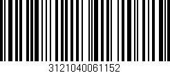 Código de barras (EAN, GTIN, SKU, ISBN): '3121040061152'