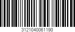 Código de barras (EAN, GTIN, SKU, ISBN): '3121040061190'