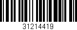 Código de barras (EAN, GTIN, SKU, ISBN): '31214419'