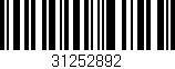 Código de barras (EAN, GTIN, SKU, ISBN): '31252892'