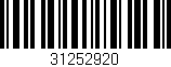 Código de barras (EAN, GTIN, SKU, ISBN): '31252920'