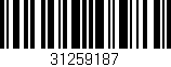 Código de barras (EAN, GTIN, SKU, ISBN): '31259187'