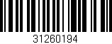 Código de barras (EAN, GTIN, SKU, ISBN): '31260194'