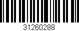 Código de barras (EAN, GTIN, SKU, ISBN): '31260288'