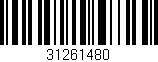 Código de barras (EAN, GTIN, SKU, ISBN): '31261480'