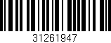 Código de barras (EAN, GTIN, SKU, ISBN): '31261947'