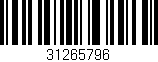Código de barras (EAN, GTIN, SKU, ISBN): '31265796'