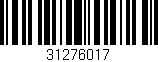 Código de barras (EAN, GTIN, SKU, ISBN): '31276017'