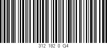 Código de barras (EAN, GTIN, SKU, ISBN): '312_182_0_G4'