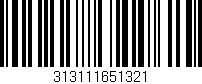 Código de barras (EAN, GTIN, SKU, ISBN): '313111651321'
