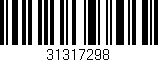 Código de barras (EAN, GTIN, SKU, ISBN): '31317298'