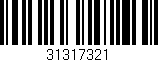 Código de barras (EAN, GTIN, SKU, ISBN): '31317321'