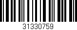 Código de barras (EAN, GTIN, SKU, ISBN): '31330759'