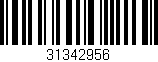 Código de barras (EAN, GTIN, SKU, ISBN): '31342956'