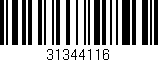 Código de barras (EAN, GTIN, SKU, ISBN): '31344116'