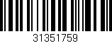 Código de barras (EAN, GTIN, SKU, ISBN): '31351759'
