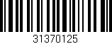 Código de barras (EAN, GTIN, SKU, ISBN): '31370125'