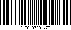 Código de barras (EAN, GTIN, SKU, ISBN): '3138187301478'