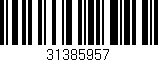 Código de barras (EAN, GTIN, SKU, ISBN): '31385957'