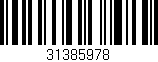 Código de barras (EAN, GTIN, SKU, ISBN): '31385978'