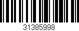 Código de barras (EAN, GTIN, SKU, ISBN): '31385998'