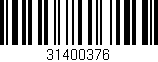 Código de barras (EAN, GTIN, SKU, ISBN): '31400376'