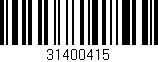 Código de barras (EAN, GTIN, SKU, ISBN): '31400415'